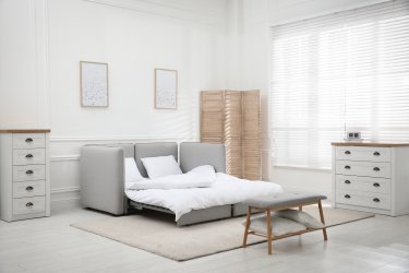 Wohnzimmereinrichtung im Scandic-Look