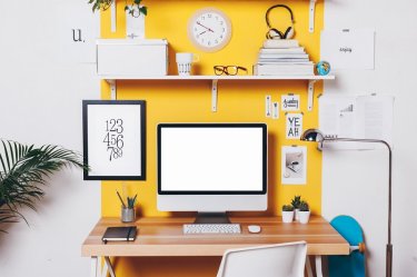 Homeoffice Gelb Shutterstock